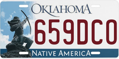 OK license plate 659DCO