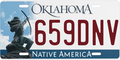 OK license plate 659DNV