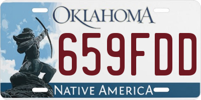 OK license plate 659FDD