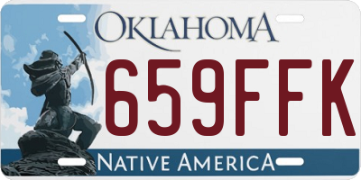 OK license plate 659FFK