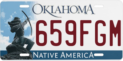 OK license plate 659FGM