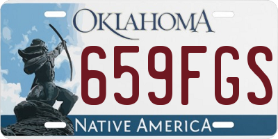 OK license plate 659FGS