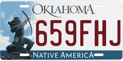OK license plate 659FHJ