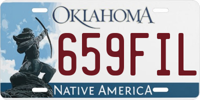 OK license plate 659FIL