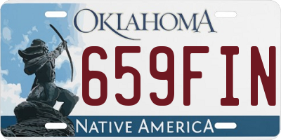 OK license plate 659FIN