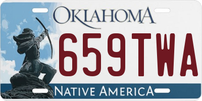OK license plate 659TWA