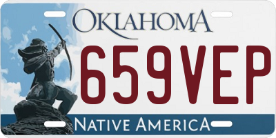 OK license plate 659VEP