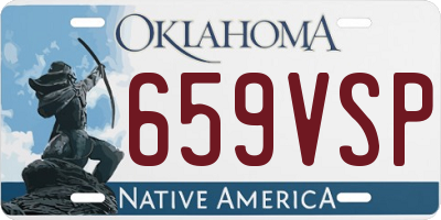 OK license plate 659VSP