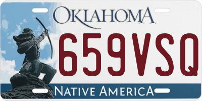 OK license plate 659VSQ