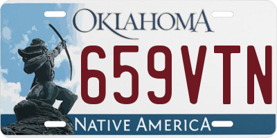 OK license plate 659VTN