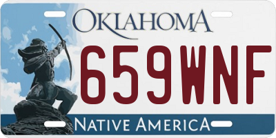OK license plate 659WNF