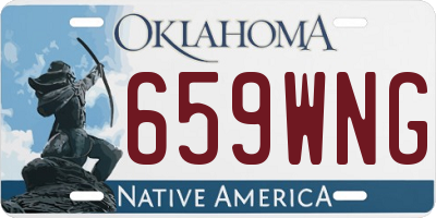 OK license plate 659WNG