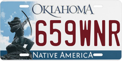 OK license plate 659WNR