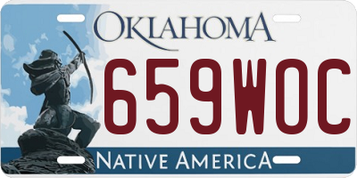 OK license plate 659WOC