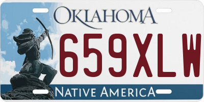 OK license plate 659XLW