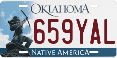 OK license plate 659YAL
