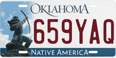 OK license plate 659YAQ