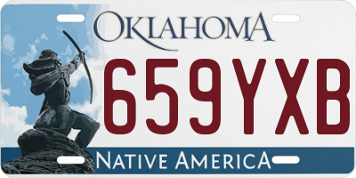 OK license plate 659YXB
