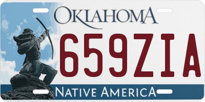 OK license plate 659ZIA