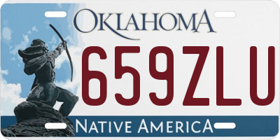 OK license plate 659ZLU