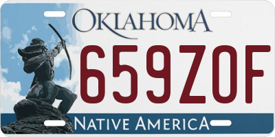 OK license plate 659ZOF