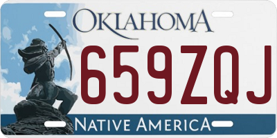 OK license plate 659ZQJ