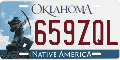 OK license plate 659ZQL