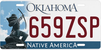 OK license plate 659ZSP