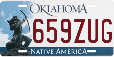 OK license plate 659ZUG