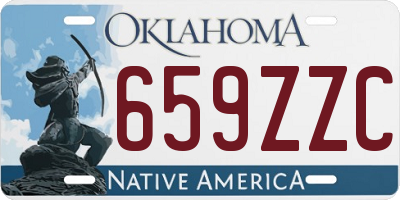 OK license plate 659ZZC