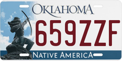 OK license plate 659ZZF