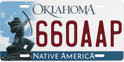 OK license plate 660AAP