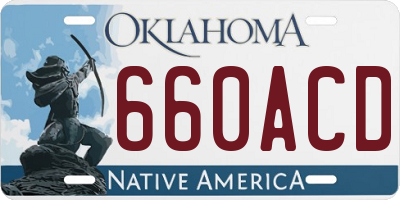 OK license plate 660ACD