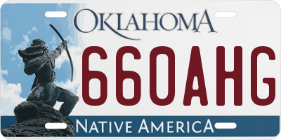 OK license plate 660AHG