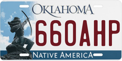 OK license plate 660AHP