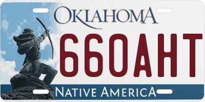OK license plate 660AHT