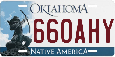 OK license plate 660AHY