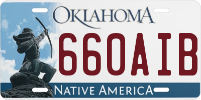 OK license plate 660AIB