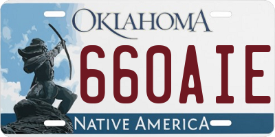 OK license plate 660AIE