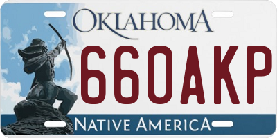 OK license plate 660AKP