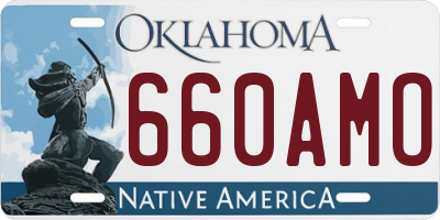 OK license plate 660AMO