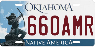 OK license plate 660AMR