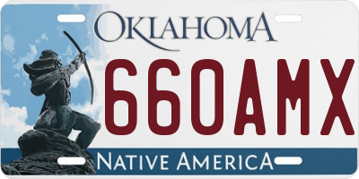 OK license plate 660AMX