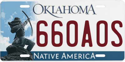 OK license plate 660AOS