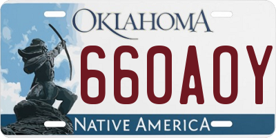 OK license plate 660AOY