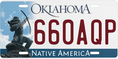 OK license plate 660AQP