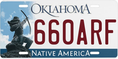 OK license plate 660ARF