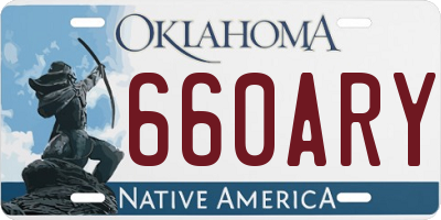 OK license plate 660ARY