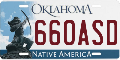 OK license plate 660ASD
