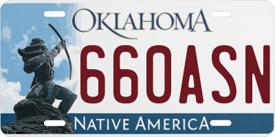 OK license plate 660ASN